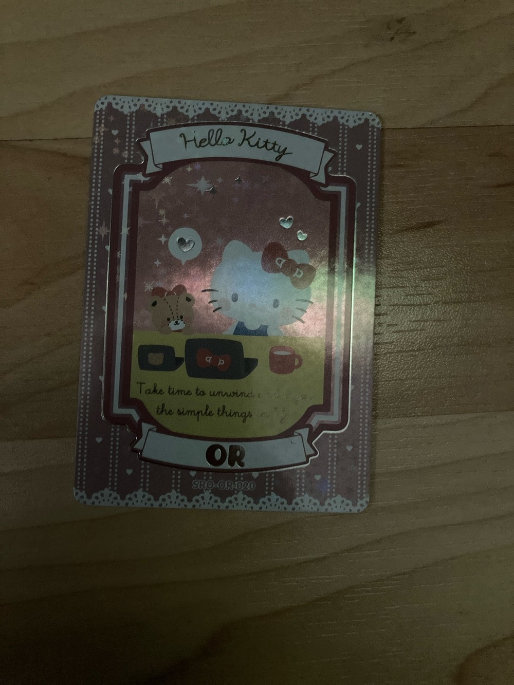 Hello Kitty Pink and Cream Cafe Card